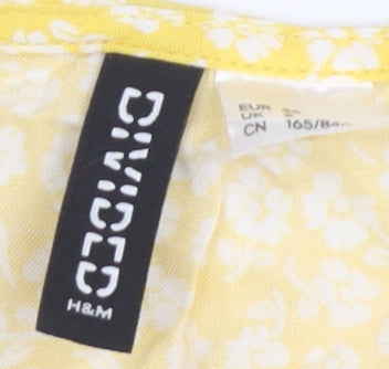 Womens UK Size 8 H&M Yellow Camisole Tank