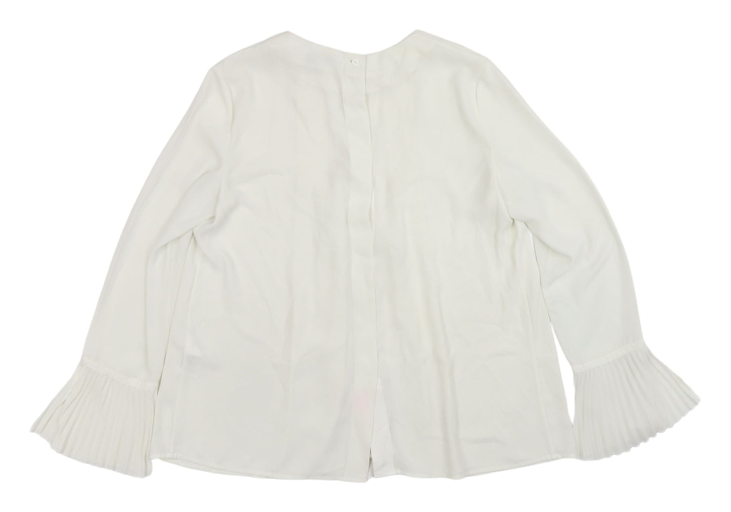 Womens UK Size 10 Warehouse Ivory Basic Blouse