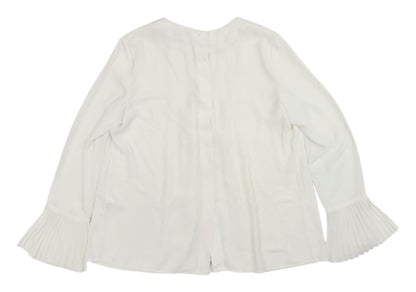 Womens UK Size 10 Warehouse Ivory Basic Blouse