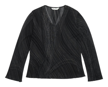 BHS Women's Black V-Neck Blouse Size 16