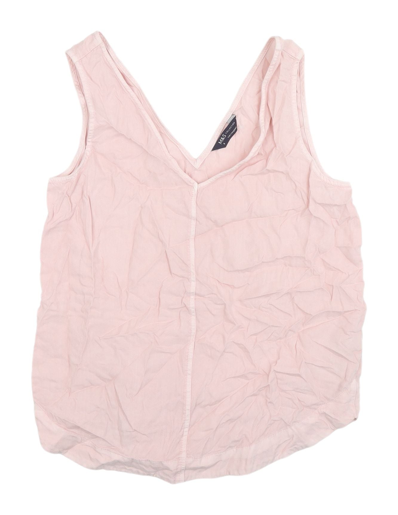 Womens UK Size 8 Marks and Spencer Pink Basic Tank