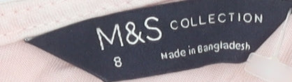 Womens UK Size 8 Marks and Spencer Pink Basic Tank