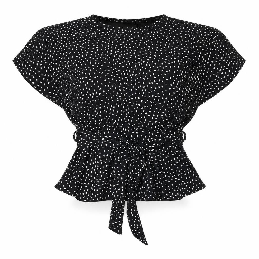 Womens UK Size 10 New Look Black Tunic Blouse