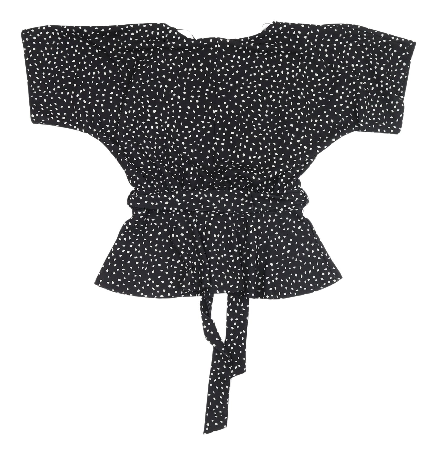 Womens UK Size 10 New Look Black Tunic Blouse