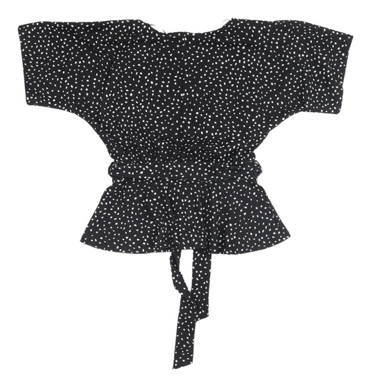 Womens UK Size 10 New Look Black Tunic Blouse