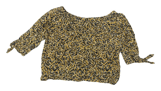 Karen Millen Women's Leopard Print Tunic Blouse Size 10