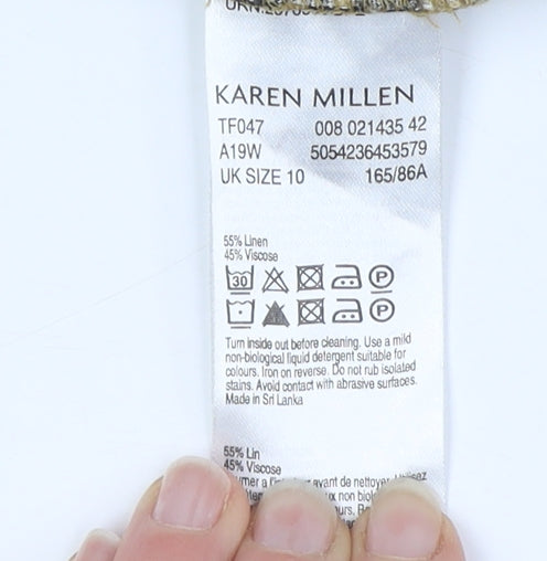 Karen Millen Women's Leopard Print Tunic Blouse Size 10