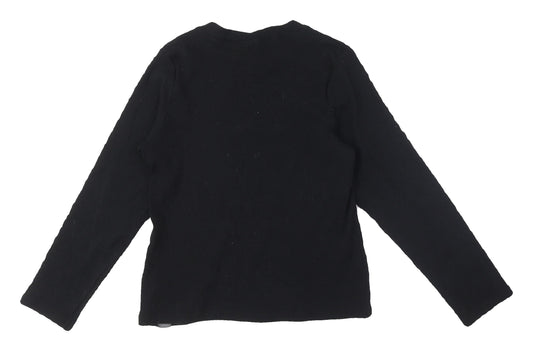 Boohoo Women's Black Long Sleeve Basic Top Size 20