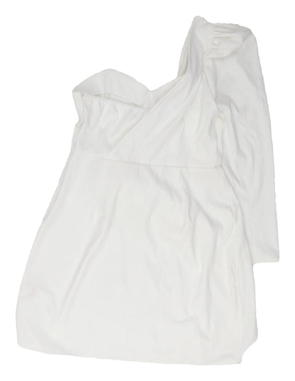 Missguided Women's White One Shoulder Dress - Size 16
