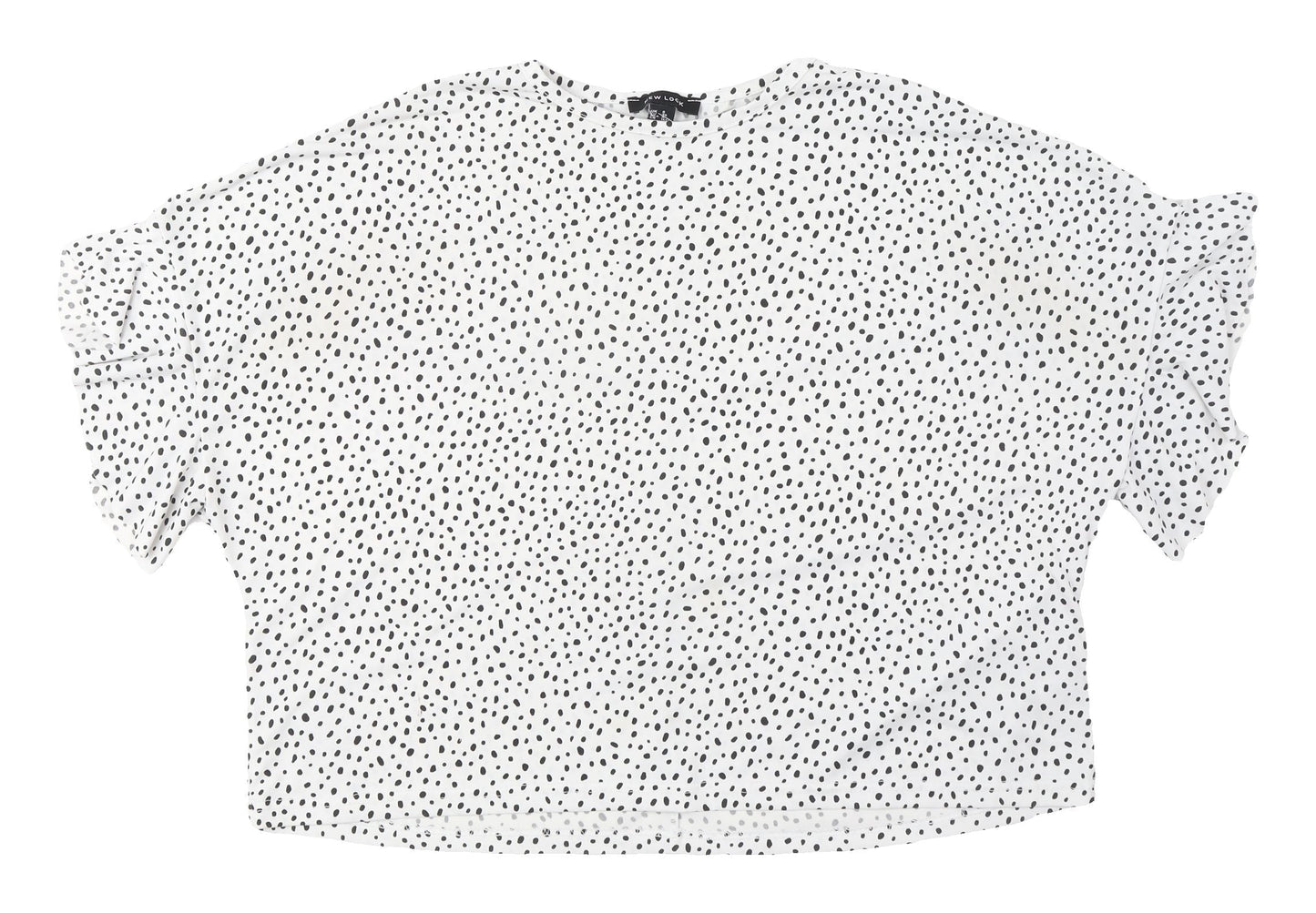 Womens UK Size 8 New Look White Basic Blouse