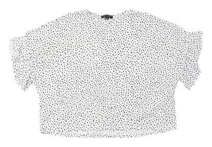 Womens UK Size 8 New Look White Basic Blouse