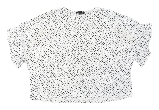 Womens UK Size 8 New Look White Basic Blouse