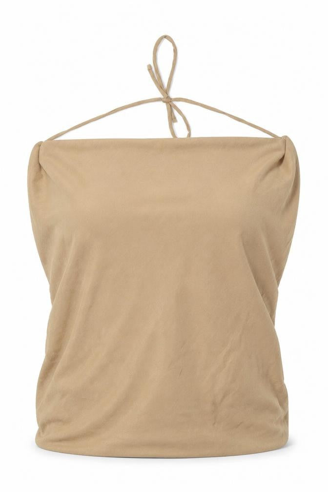 Womens UK Size S Pull & Bear Beige Basic Blouse