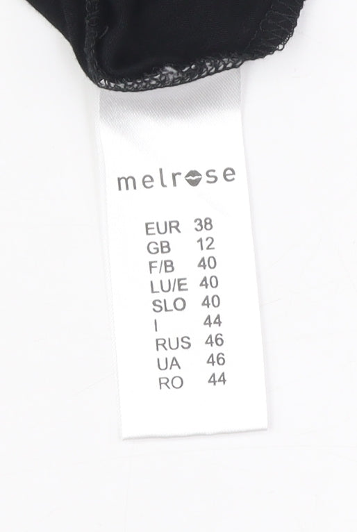 Melrose Women's Black Beaded Halter Tank Top Size 12