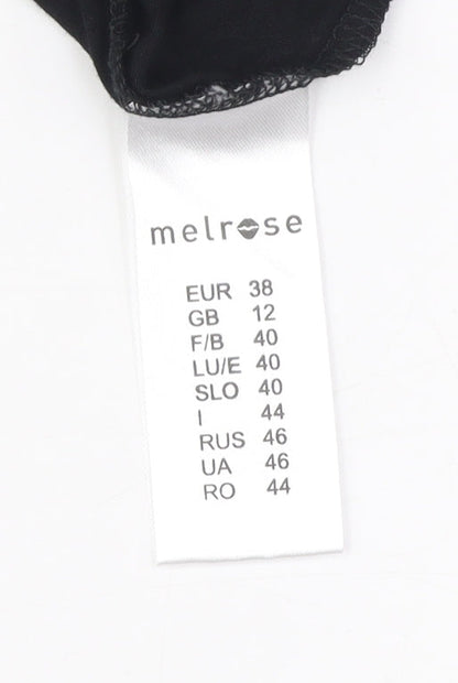 Melrose Women's Black Beaded Halter Tank Top Size 12