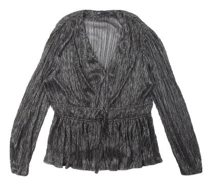 Womens UK Size 14 Marks and Spencer Silver Basic Blouse