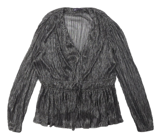 Womens UK Size 14 Marks and Spencer Silver Basic Blouse
