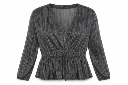Womens UK Size 14 Marks and Spencer Silver Basic Blouse