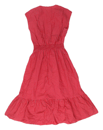 St Michael Women's Red Polka Dot Shirt Dress XS