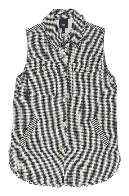 River Island Women's Black Check Waistcoat XS