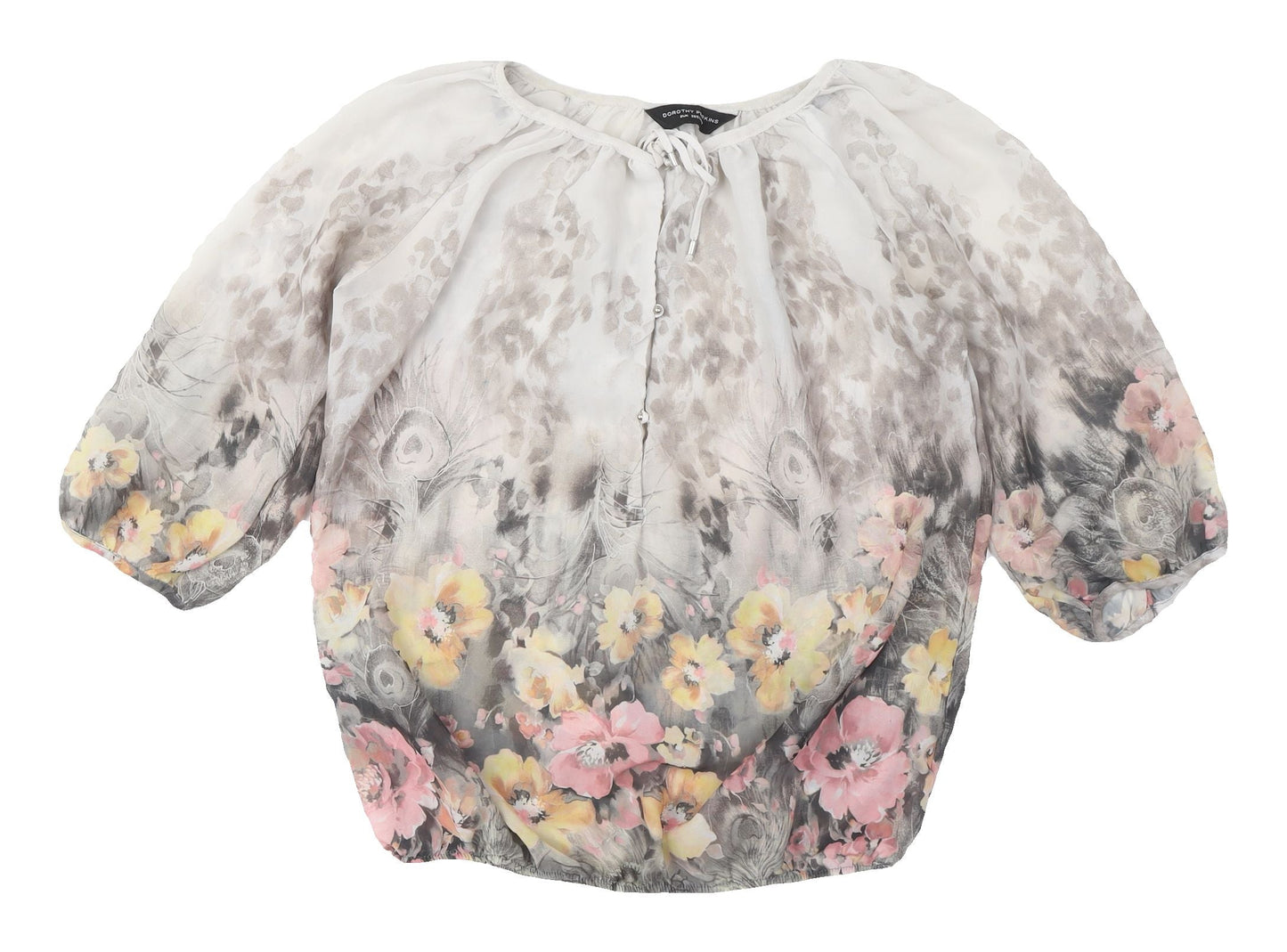 Womens UK Size 8 Dorothy Perkins Multicoloured Tunic Blouse