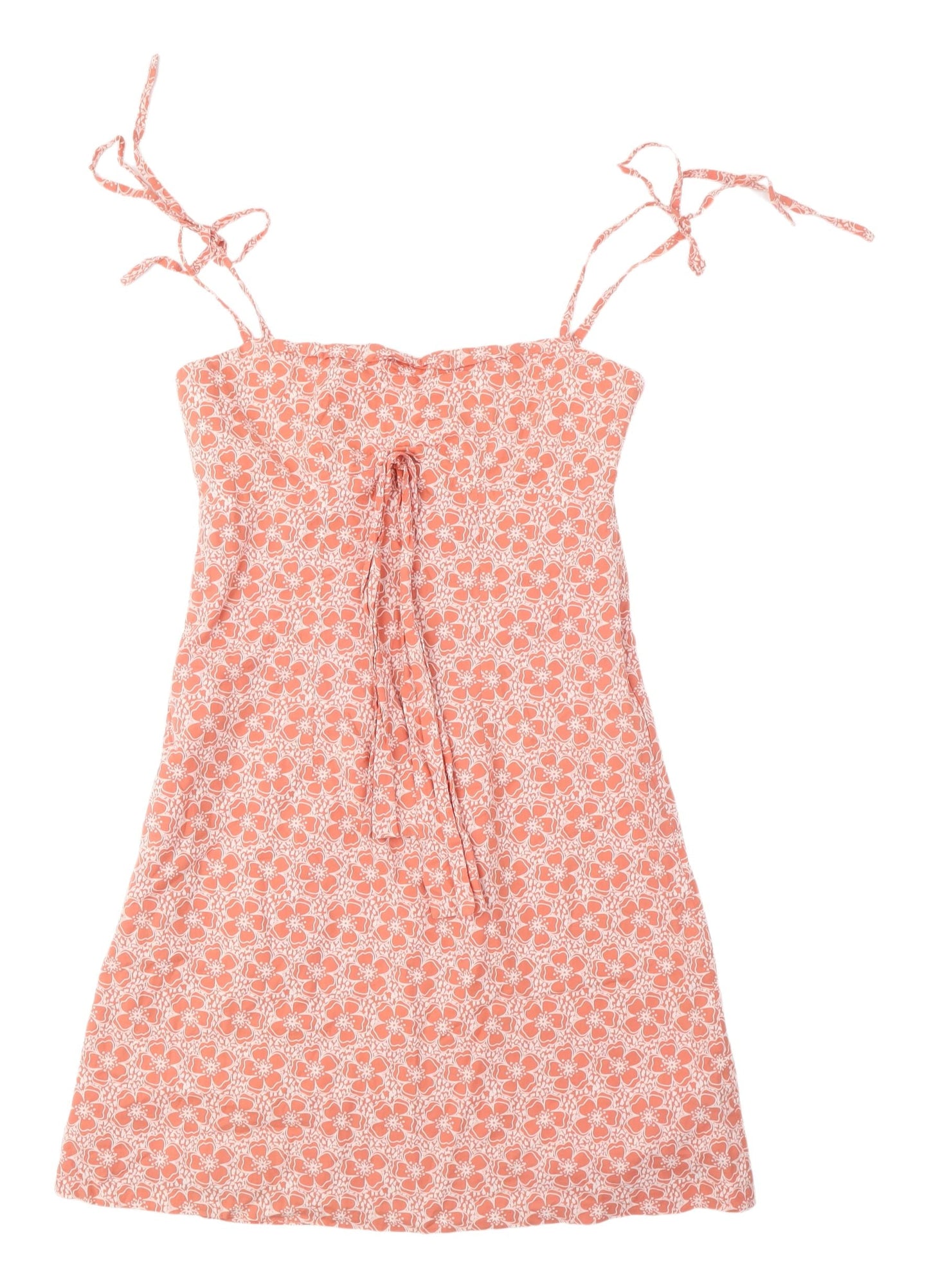 Miss Selfridge Women’s Orange Floral Slip Dress, Size 6, Summer