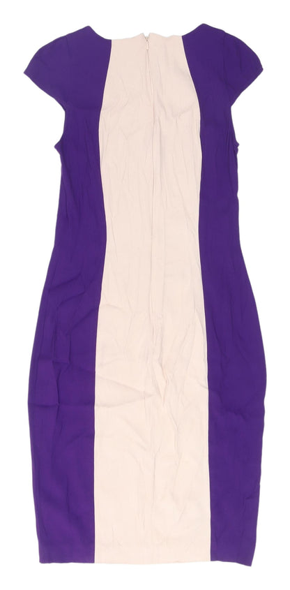 French Connection Women's Purple Sheath Dress - Size 12