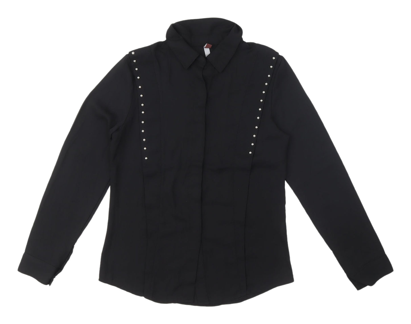 Womens UK Size S By Swan Black  Button-Up
