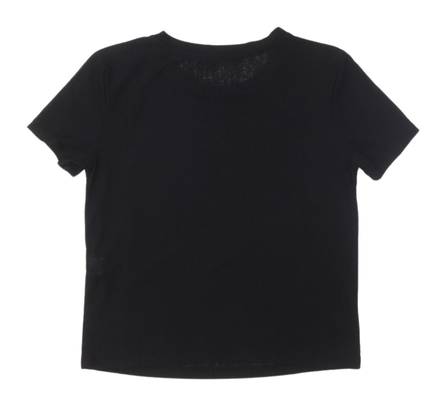 Womens UK Size M Zara Black Basic T-Shirt