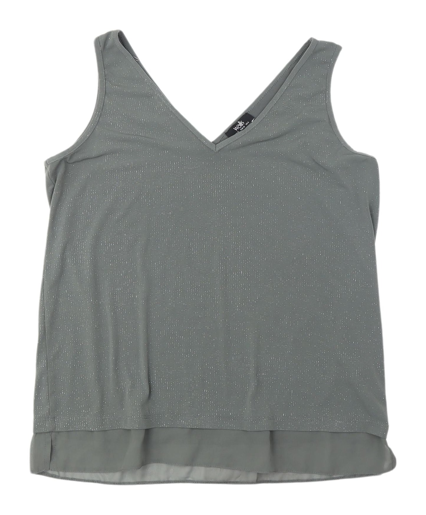 Womens UK Size 12 Wallis Grey Basic Tank