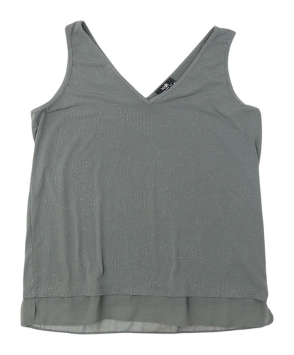 Womens UK Size 12 Wallis Grey Basic Tank