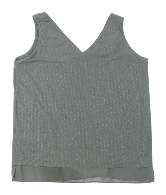 Womens UK Size 12 Wallis Grey Basic Tank