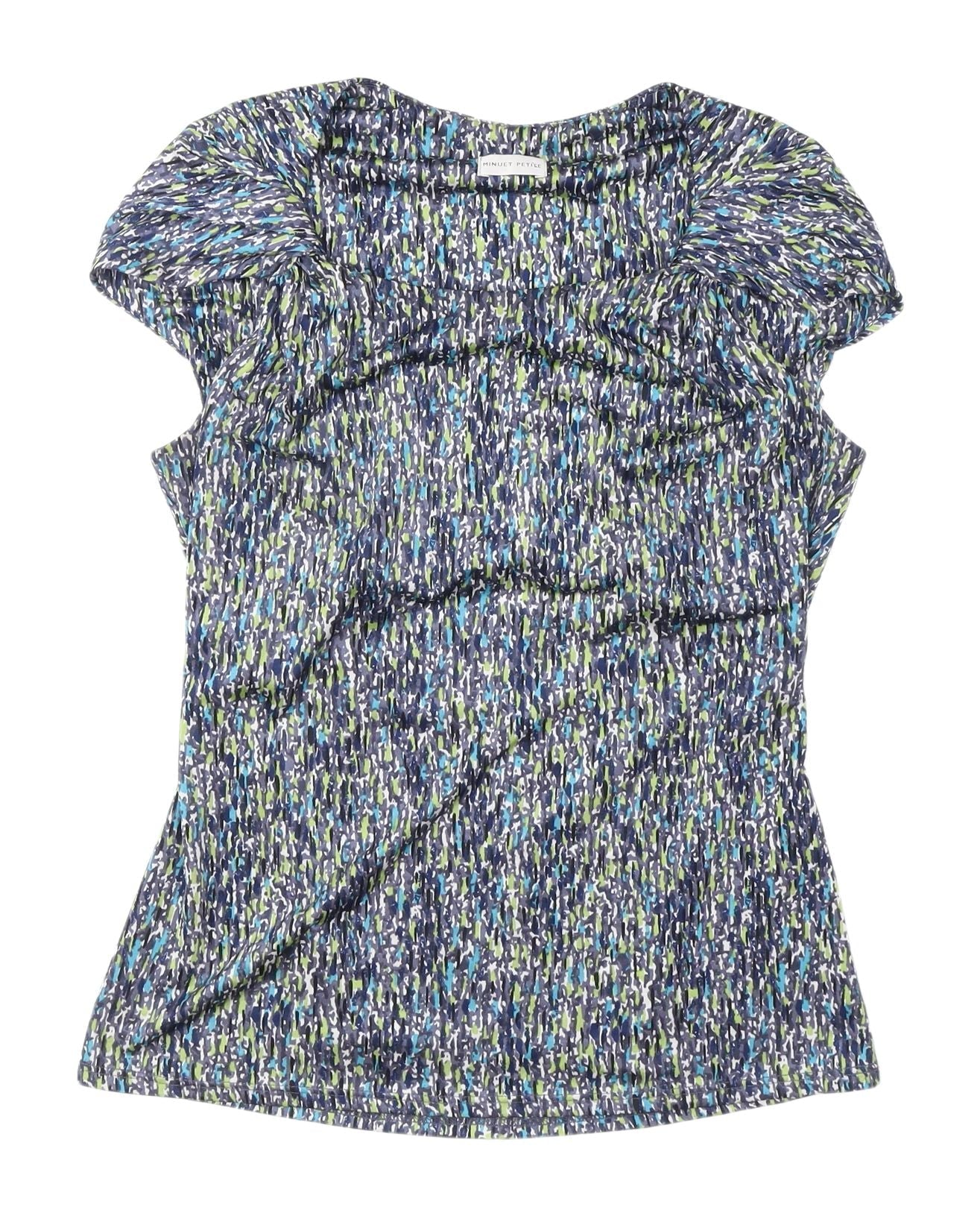 Womens UK Size 8 Minuet Petite Multicoloured Basic Blouse