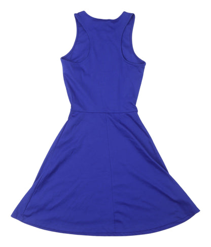 H&M Women's Blue A-Line Sleeveless Dress XS