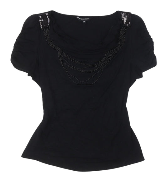 Womens UK Size 18 Debenhams Black Basic Blouse