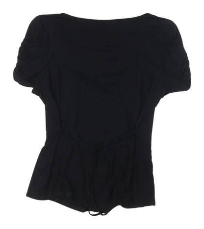 Womens UK Size 18 Debenhams Black Basic Blouse