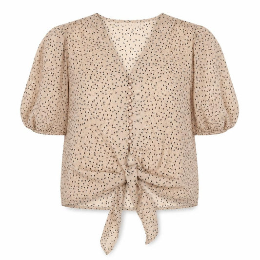 Womens UK Size M Tenki Beige Wrap Blouse