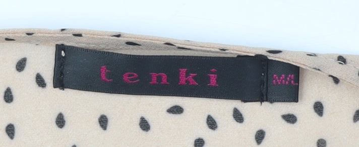 Womens UK Size M Tenki Beige Wrap Blouse