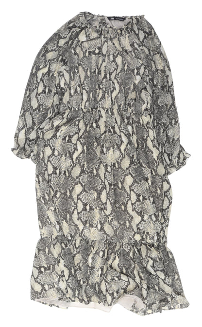 Zara Women's Multicoloured Shift Midi Dress