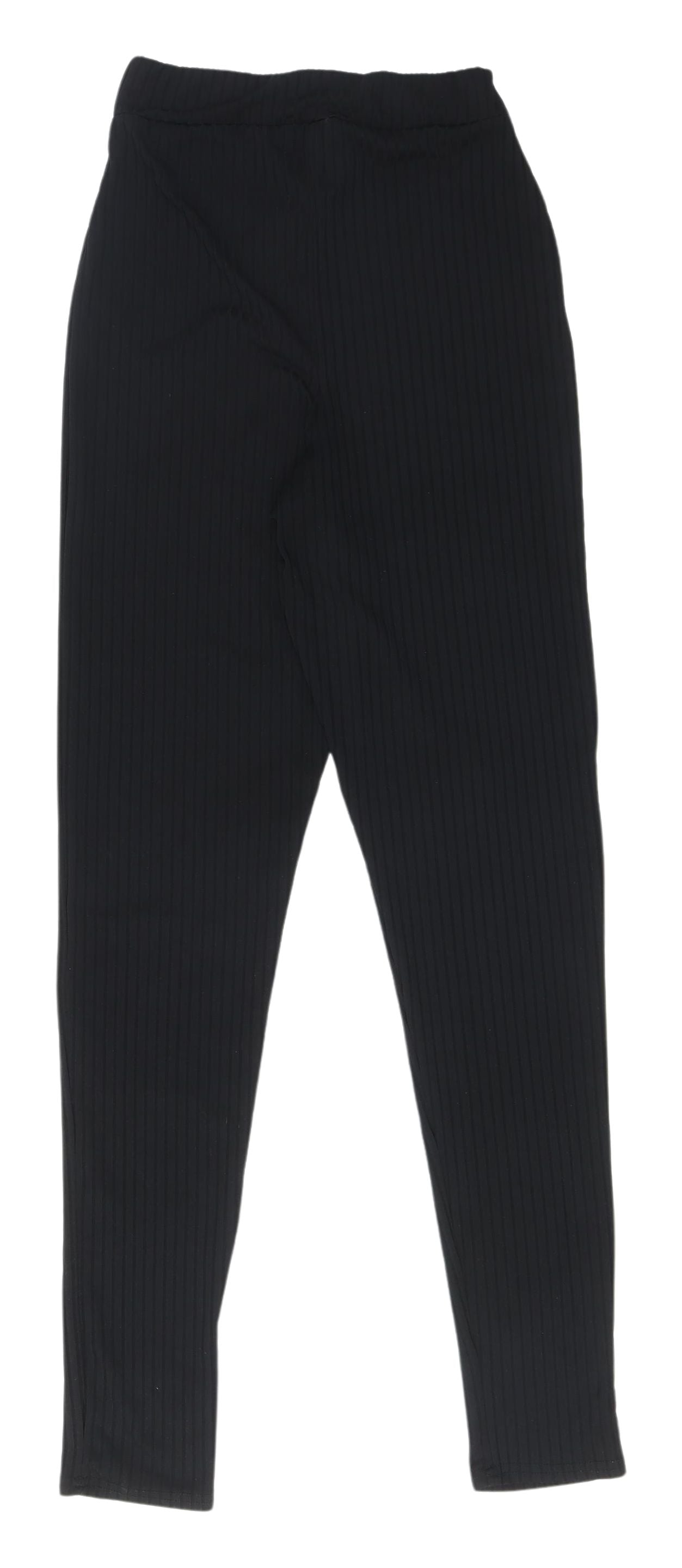 Womens UK Size 8 Boohoo Slim Fit Ankle Black Trousers