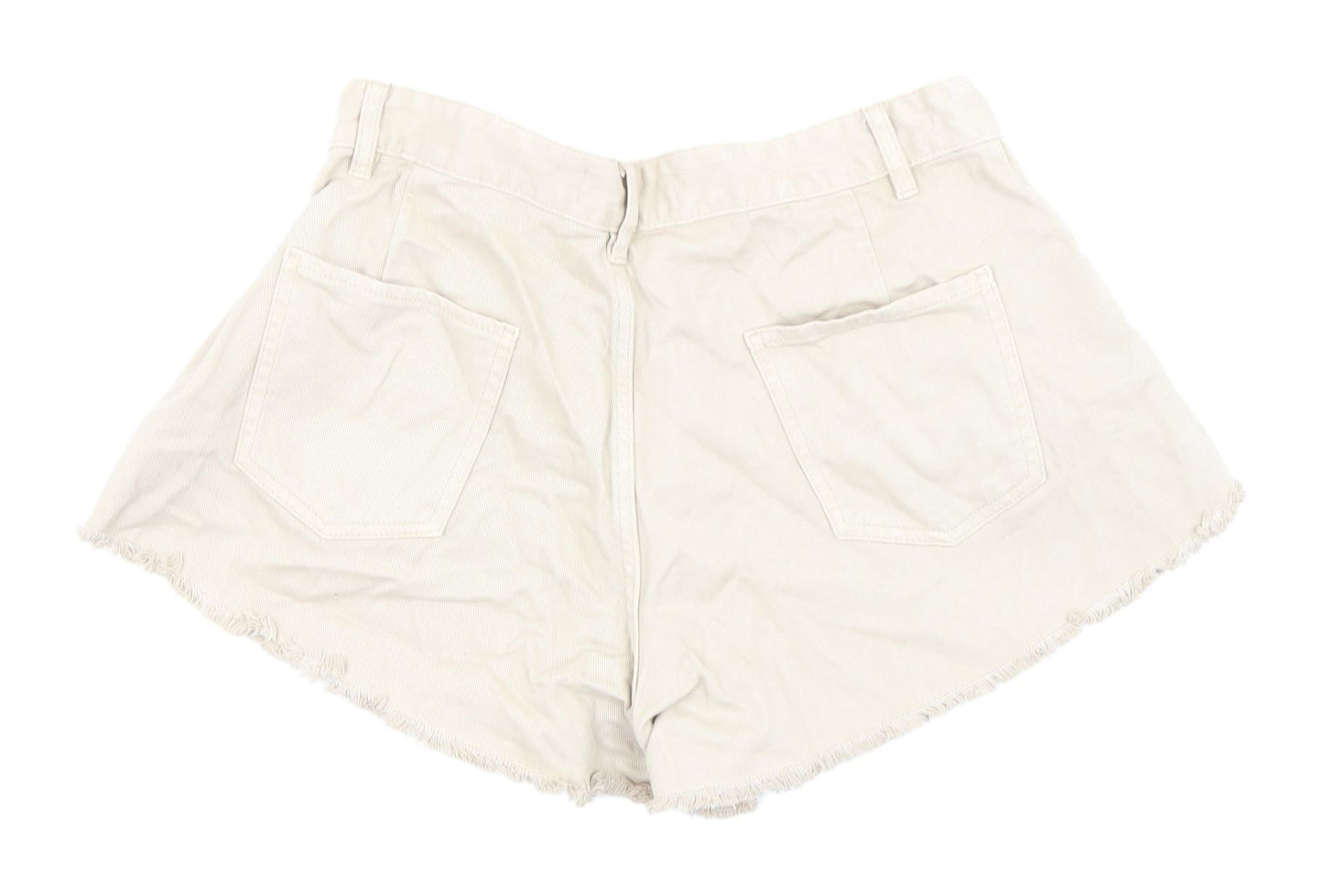 Primark Women Beige Cut-Off Cotton Shorts