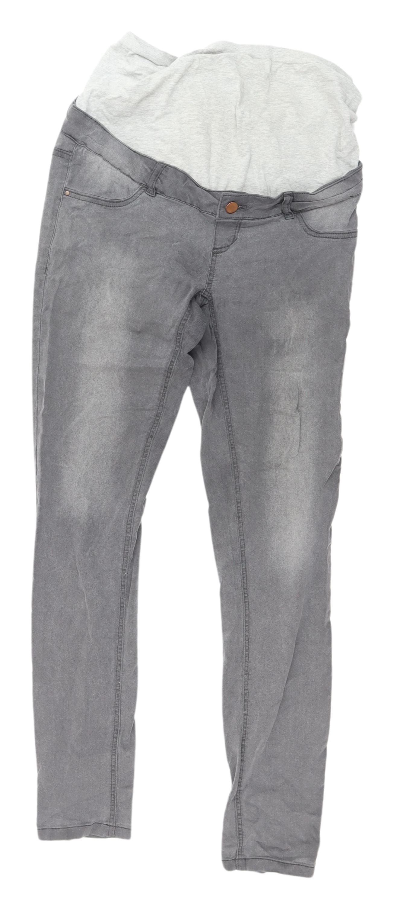 Mama Licious Women's Grey Maternity Skinny Jeans