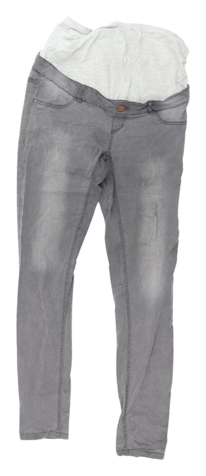 Mama Licious Women's Grey Maternity Skinny Jeans