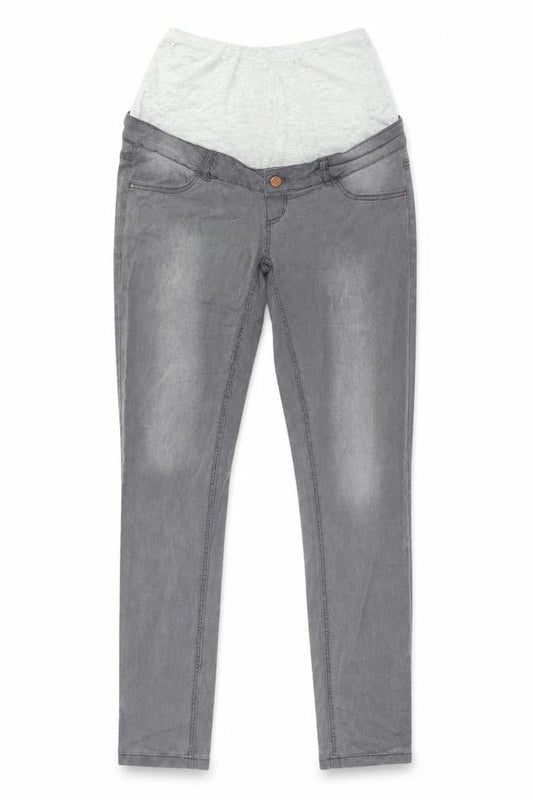Mama Licious Women's Grey Maternity Skinny Jeans