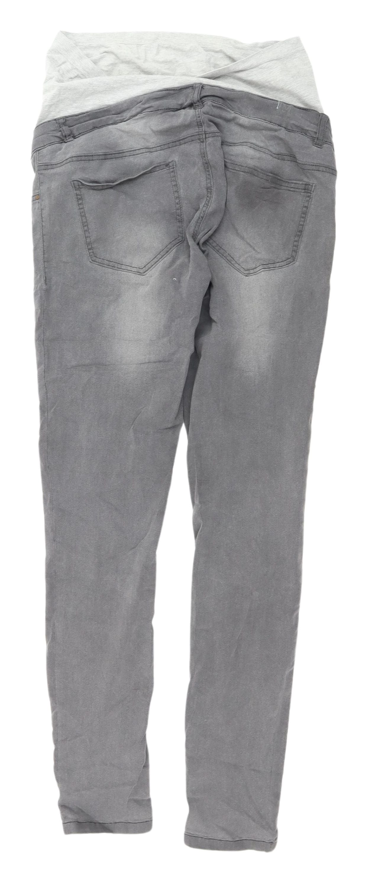 Mama Licious Women's Grey Maternity Skinny Jeans