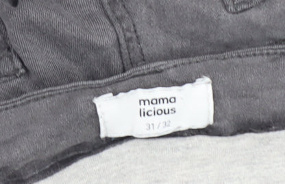 Mama Licious Women's Grey Maternity Skinny Jeans