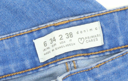 Primark Women's Blue Straight Jeans Size 6