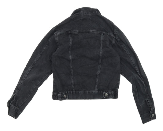 Denim Co. Ladies Black Cropped Denim Jacket Size 6