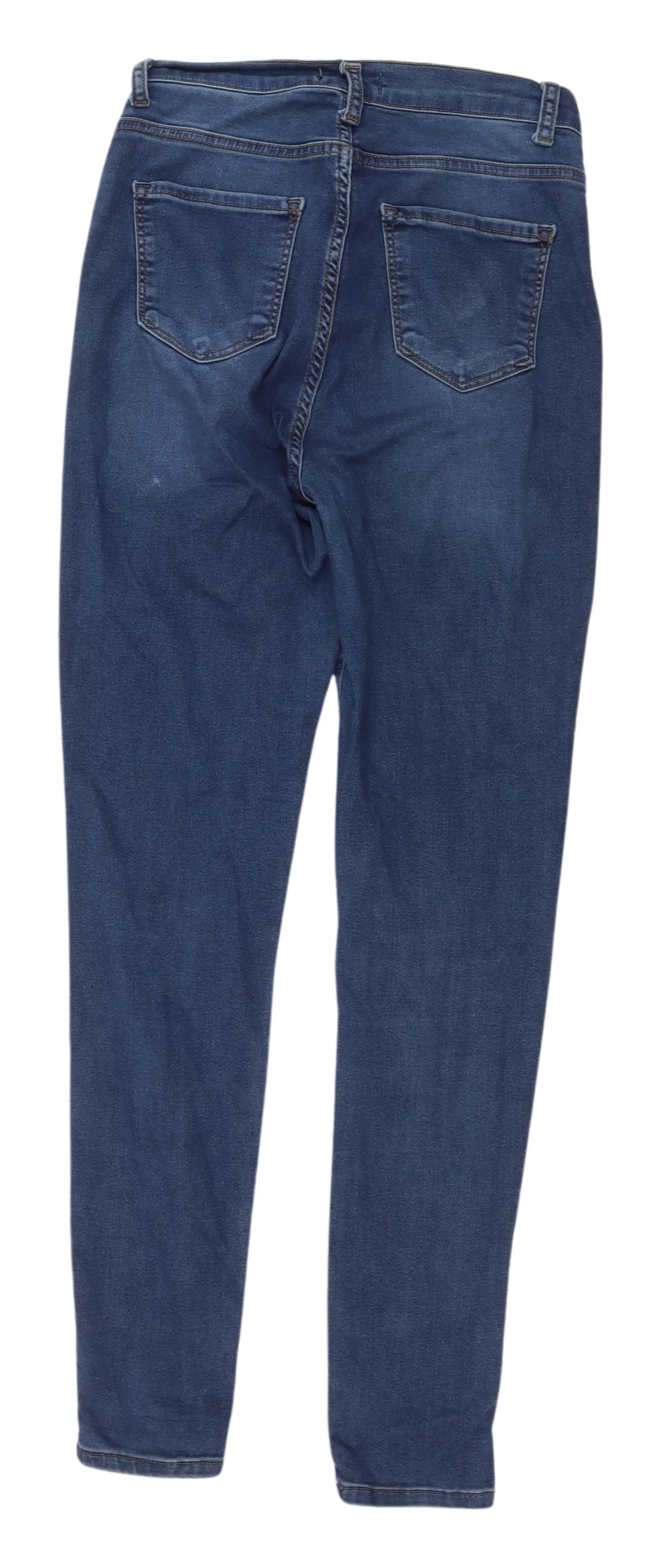 Boohoo Women's Blue Skinny Jeans Size 12