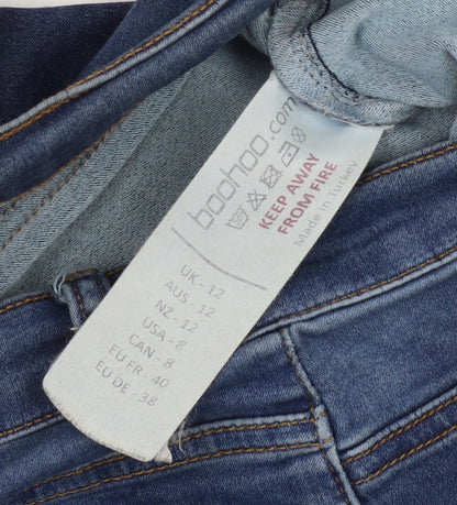 Boohoo Women's Blue Skinny Jeans Size 12